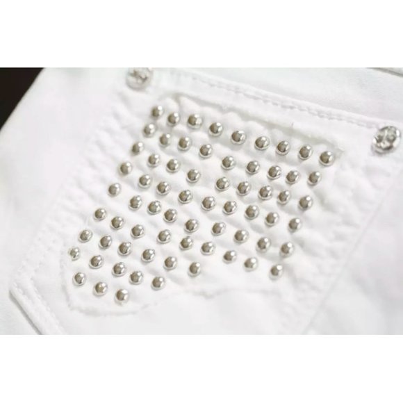 AFFLICTION Women's Denim Jeans RAQUEL TARA WHITE E - Picture 7 of 11